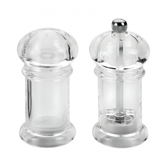 Acrylic Salt Shaker & Pepper Mill Set - 2 Pieces